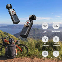 Portable Mini 4K HD Pocket WiFi Camera. 270° Rotatable, Anti Shake, Outdoor Sports, DV DVR Video Recorder, Riding Bicycle Camcorders - WAREHOUSE SHOP