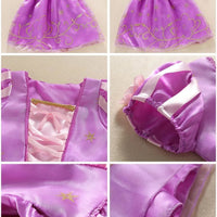 Princess Costume Dress – Rapunzel & Belle Fancy Flower Vestido for Girls, Christmas, Birthday & Carnival - WAREHOUSE SHOP
