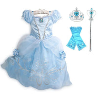 Princess Costume Dress – Rapunzel & Belle Fancy Flower Vestido for Girls, Christmas, Birthday & Carnival - WAREHOUSE SHOP