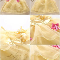 Princess Costume Dress – Rapunzel & Belle Fancy Flower Vestido for Girls, Christmas, Birthday & Carnival - WAREHOUSE SHOP