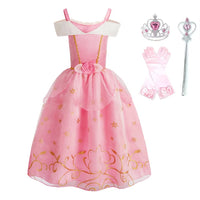 Princess Costume Dress – Rapunzel & Belle Fancy Flower Vestido for Girls, Christmas, Birthday & Carnival - WAREHOUSE SHOP