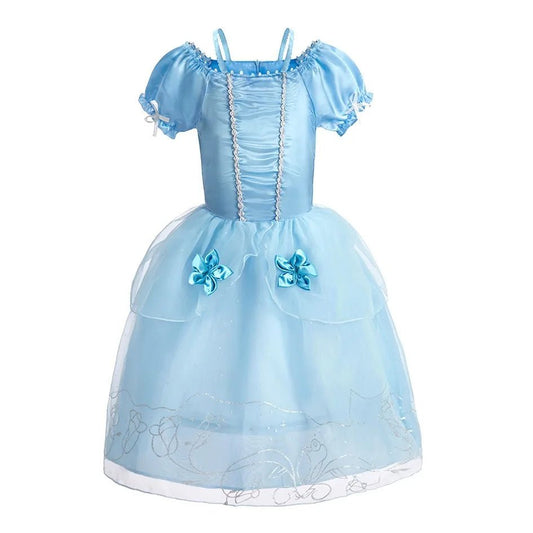 Princess Costume Dress – Rapunzel & Belle Fancy Flower Vestido for Girls, Christmas, Birthday & Carnival - WAREHOUSE SHOP