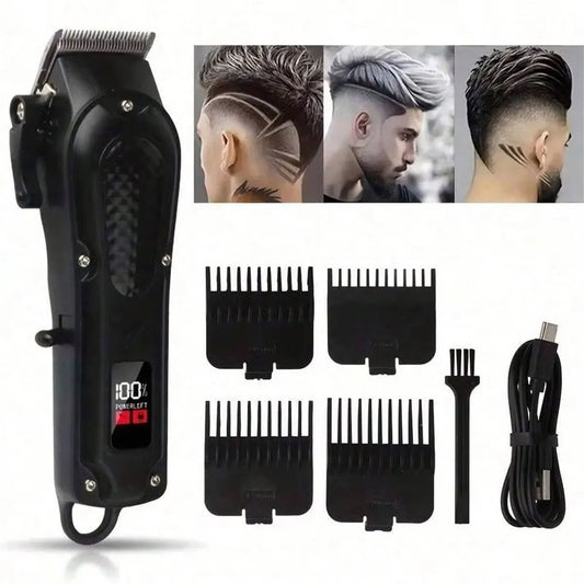 Professional cordless hair clipper & beard trimmer. USB rechargeable, sharp blades, and perfect grooming gift for men. - WAREHOUSE SHOP