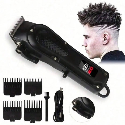 Professional cordless hair clipper & beard trimmer. USB rechargeable, sharp blades, and perfect grooming gift for men. - WAREHOUSE SHOP