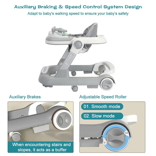 Push Walker with Removable Feeding Tray and Music Tray without batteries. 6 Months & Up Baby - WAREHOUSE SHOP