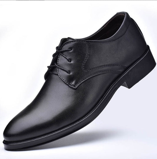 Quality Black leather Shoes, With Pointed Toe For Men Casual and Official wears. - WAREHOUSE SHOP