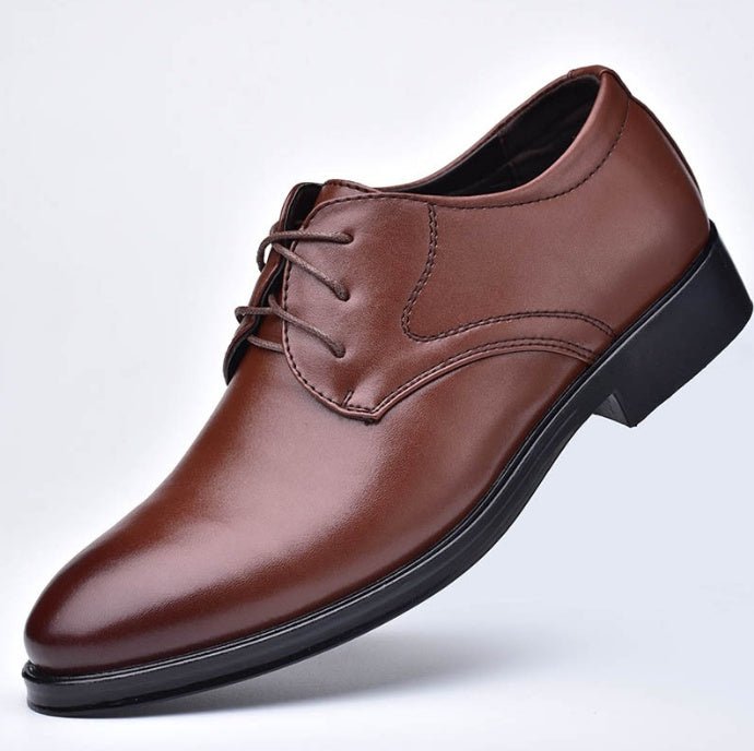 Quality Black leather Shoes, With Pointed Toe For Men Casual and Official wears. - WAREHOUSE SHOP
