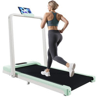 Quality Folding Treadmill For Home, Office Use. 1 - 6KM H, Portable Walking, Running Machine With Bluetooth Speaker, Remote Control, LCD Display, Phone Holder. - WAREHOUSE SHOP