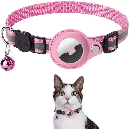 Reflective Collar Waterproof Holder Case For Airtag Air Tag Airtags Protective Cover Cat Dog Kitten Puppy Nylon Collar - WAREHOUSE SHOP