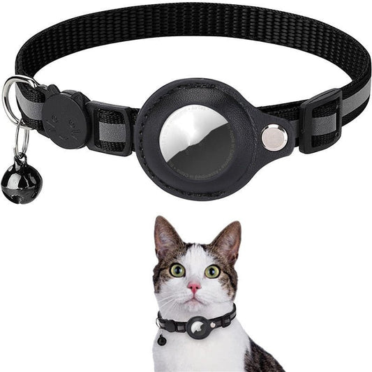 Reflective Collar Waterproof Holder Case For Airtag Air Tag Airtags Protective Cover Cat Dog Kitten Puppy Nylon Collar - WAREHOUSE SHOP