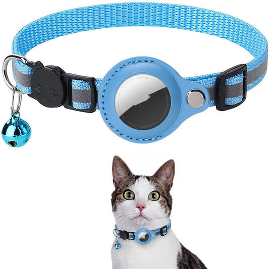 Reflective Collar Waterproof Holder Case For Airtag Air Tag Airtags Protective Cover Cat Dog Kitten Puppy Nylon Collar - WAREHOUSE SHOP