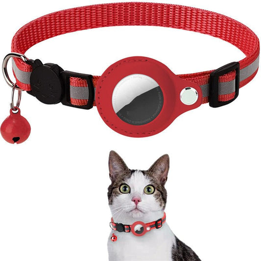 Reflective Collar Waterproof Holder Case For Airtag Air Tag Airtags Protective Cover Cat Dog Kitten Puppy Nylon Collar - WAREHOUSE SHOP