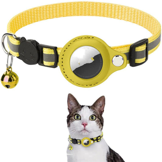 Reflective Collar Waterproof Holder Case For Airtag Air Tag Airtags Protective Cover Cat Dog Kitten Puppy Nylon Collar - WAREHOUSE SHOP