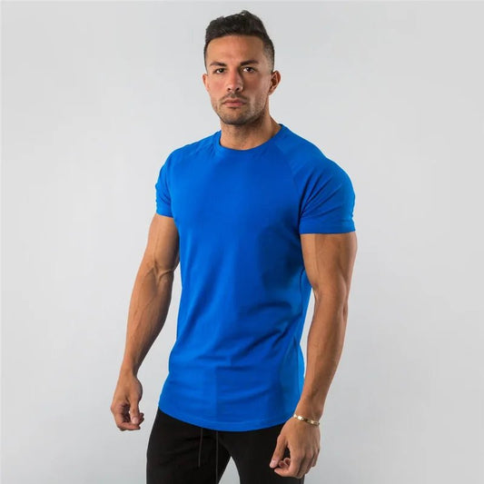 Regular Men Short Sleeve T-shirt. Casual, Joggers, Bodybuilding Tshirt. - WAREHOUSE SHOP