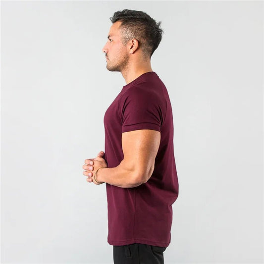 Regular Men Short Sleeve T-shirt. Casual, Joggers, Bodybuilding Tshirt. - WAREHOUSE SHOP