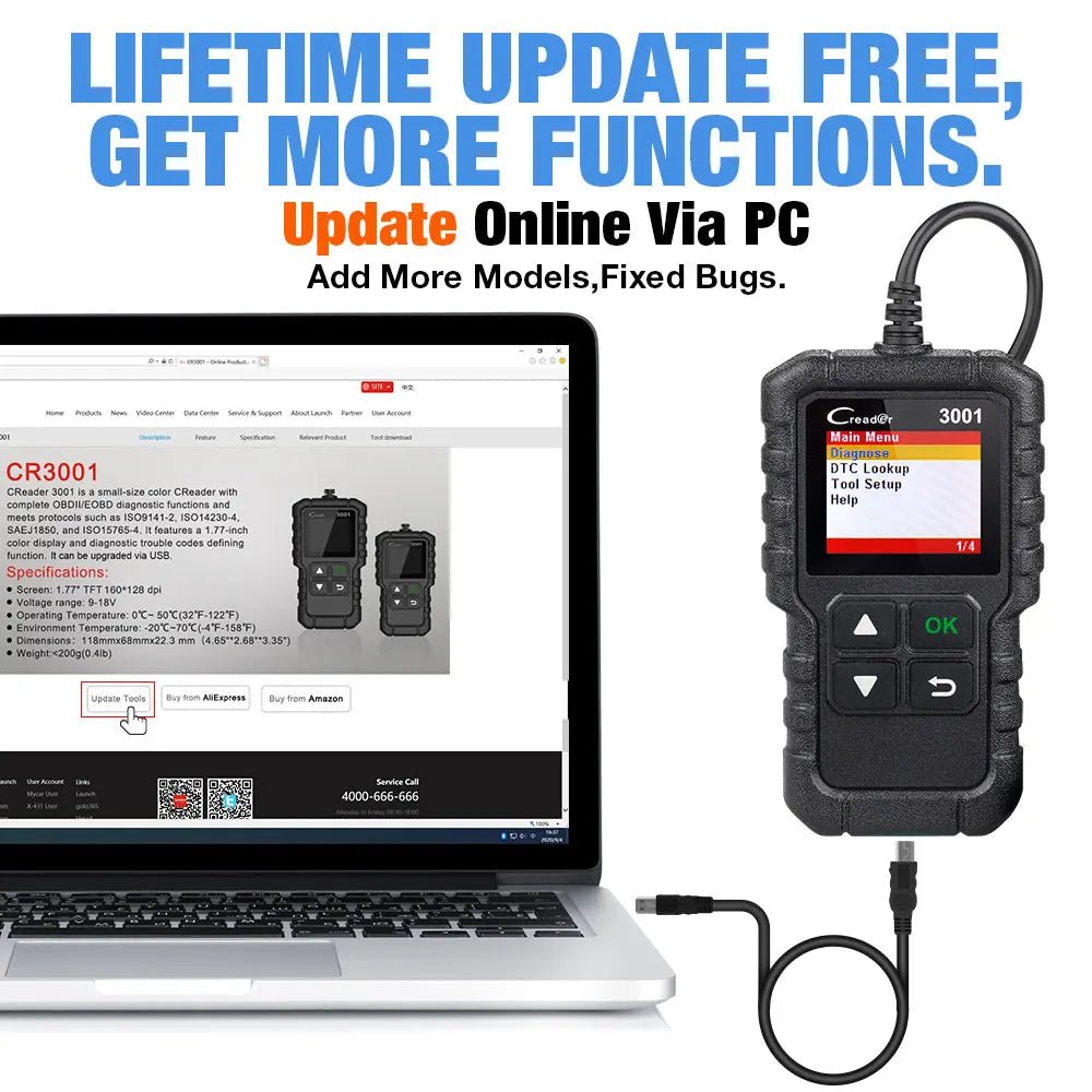 Reliable Car Full OBD2 Diagnostic Tools. Automotive Professional Code Reader, Scanner Check, Engine Free Update pk ELM327 - WAREHOUSE SHOP