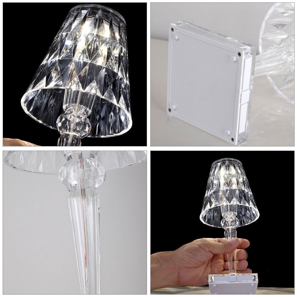 RGB LED Crystal Table Lamp Diamond Rose Bar Night Light Touch Atmosphere Bedside - WAREHOUSE SHOP