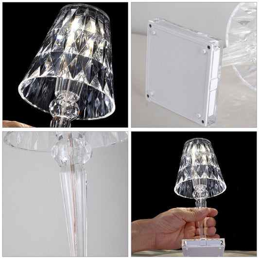 RGB LED Crystal Table Lamp Diamond Rose Bar Night Light Touch Atmosphere Bedside - WAREHOUSE SHOP