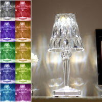 RGB LED Crystal Table Lamp Diamond Rose Bar Night Light Touch Atmosphere Bedside - WAREHOUSE SHOP