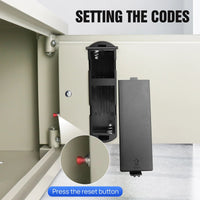 Safe Box for Home, Office. Secured Digital Code Safe with 2 Emergency Keys. Storage - 16L - WAREHOUSE SHOP