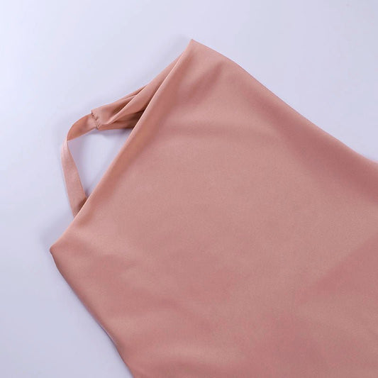 Satin Party Dress V Neck Backless Mini Sleeveless Summer Party Dress - WAREHOUSE SHOP