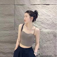 Seamless women’s yoga tank top with built - in bra pad. Comfortable for gym, yoga, and daily wear. - WAREHOUSE SHOP