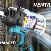 Seesii Impact Wrench Cordless 550N.m Power Impact Gun 1/2 Inch 3300RPM Electric Wrench WH550 4.0Ah Battery for Makita Car Repair - WAREHOUSE SHOP