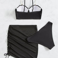 Sexy 3 Piece Bikinis Set for Women. Swimsuit with Skirt Swimwear. - WAREHOUSE SHOP