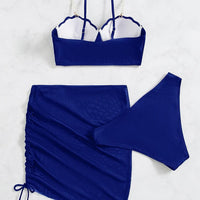 Sexy 3 Piece Bikinis Set for Women. Swimsuit with Skirt Swimwear. - WAREHOUSE SHOP
