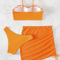 Sexy 3 Piece Bikinis Set for Women. Swimsuit with Skirt Swimwear. - WAREHOUSE SHOP