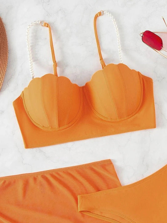 Sexy 3 Piece Bikinis Set for Women. Swimsuit with Skirt Swimwear. - WAREHOUSE SHOP