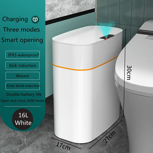 Smart Trash Can With Lid For Bedroom And Living Room Kitchen Storage Box Trash Can Induction Small Car Box Automatic Smart Dustbin Smart Trash Bin - WAREHOUSE SHOP