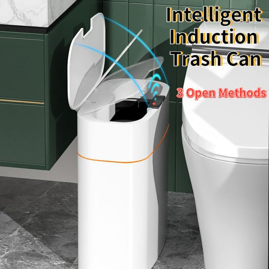Smart Trash Can With Lid For Bedroom And Living Room Kitchen Storage Box Trash Can Induction Small Car Box Automatic Smart Dustbin Smart Trash Bin - WAREHOUSE SHOP