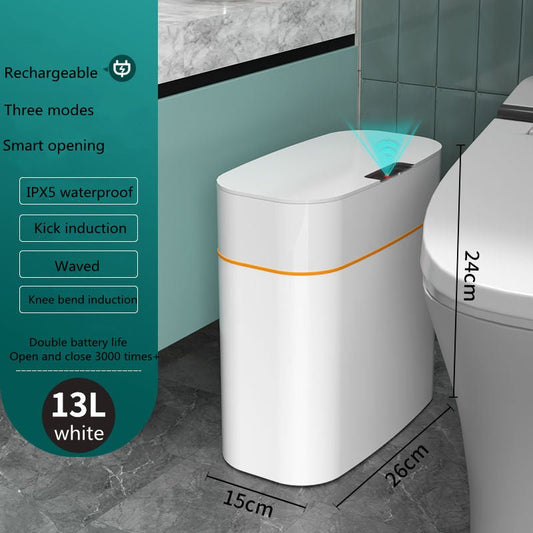 Smart Trash Can With Lid For Bedroom And Living Room Kitchen Storage Box Trash Can Induction Small Car Box Automatic Smart Dustbin Smart Trash Bin - WAREHOUSE SHOP