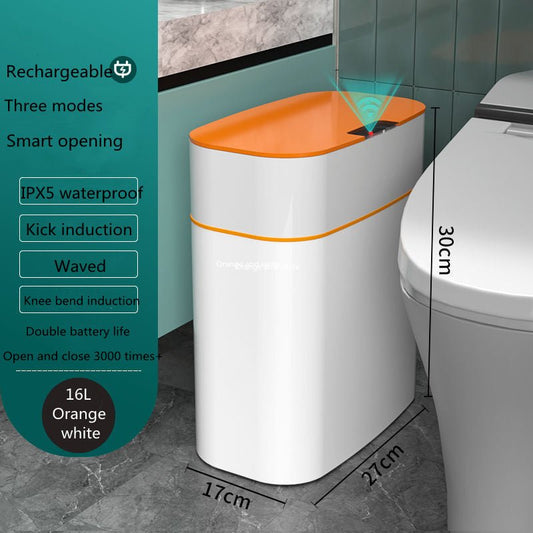 Smart Trash Can With Lid For Bedroom And Living Room Kitchen Storage Box Trash Can Induction Small Car Box Automatic Smart Dustbin Smart Trash Bin - WAREHOUSE SHOP