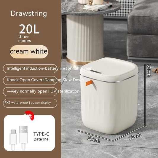 Smart Trash Can With Lid For Bedroom And Living Room Kitchen Storage Box Trash Can Induction Small Car Box Automatic Smart Dustbin Smart Trash Bin - WAREHOUSE SHOP