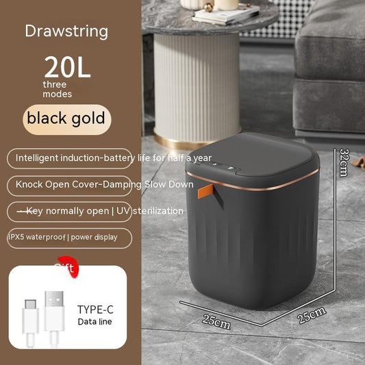Smart Trash Can With Lid For Bedroom And Living Room Kitchen Storage Box Trash Can Induction Small Car Box Automatic Smart Dustbin Smart Trash Bin - WAREHOUSE SHOP