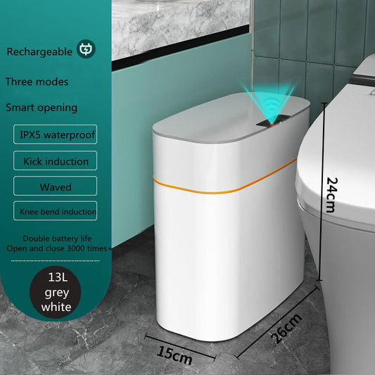 Smart Trash Can With Lid For Bedroom And Living Room Kitchen Storage Box Trash Can Induction Small Car Box Automatic Smart Dustbin Smart Trash Bin - WAREHOUSE SHOP
