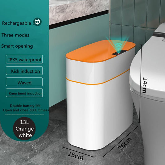 Smart Trash Can With Lid For Bedroom And Living Room Kitchen Storage Box Trash Can Induction Small Car Box Automatic Smart Dustbin Smart Trash Bin - WAREHOUSE SHOP