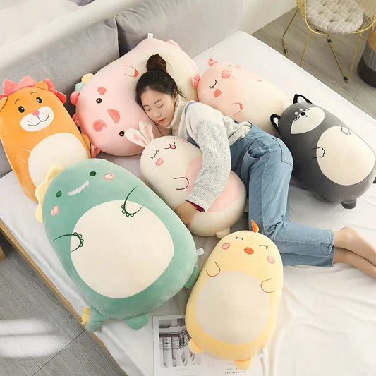 Soft & cuddly squish pillow plush toys — unicorn, dinosaur, lion, bunny & more. 45–60cm cushions for comfort & smiles. - WAREHOUSE SHOP