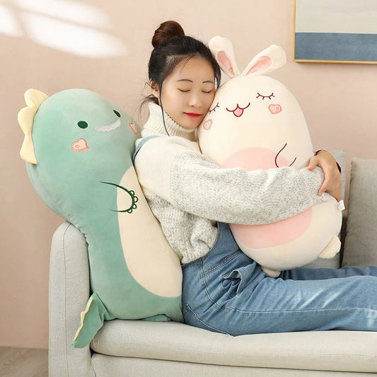 Soft & cuddly squish pillow plush toys — unicorn, dinosaur, lion, bunny & more. 45–60cm cushions for comfort & smiles. - WAREHOUSE SHOP