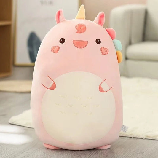 Soft & cuddly squish pillow plush toys — unicorn, dinosaur, lion, bunny & more. 45–60cm cushions for comfort & smiles. - WAREHOUSE SHOP