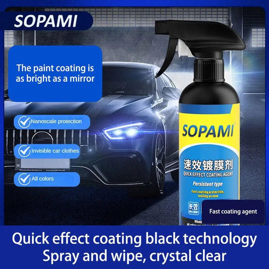 Sopami Car Coating Spray Nano Ceramic Quick Effect Car Coating Agent Spray Quick Coat Car Wax Polish Spray Car Protection - WAREHOUSE SHOP