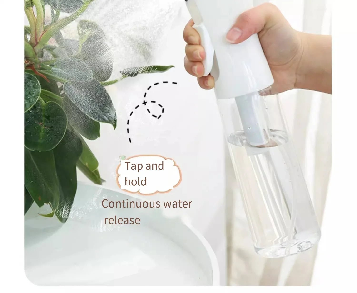 Spray bottle continuous high pressure water refill dilution fine mist atomizing spray bottle pressed refill water bottle size op - WAREHOUSE SHOP