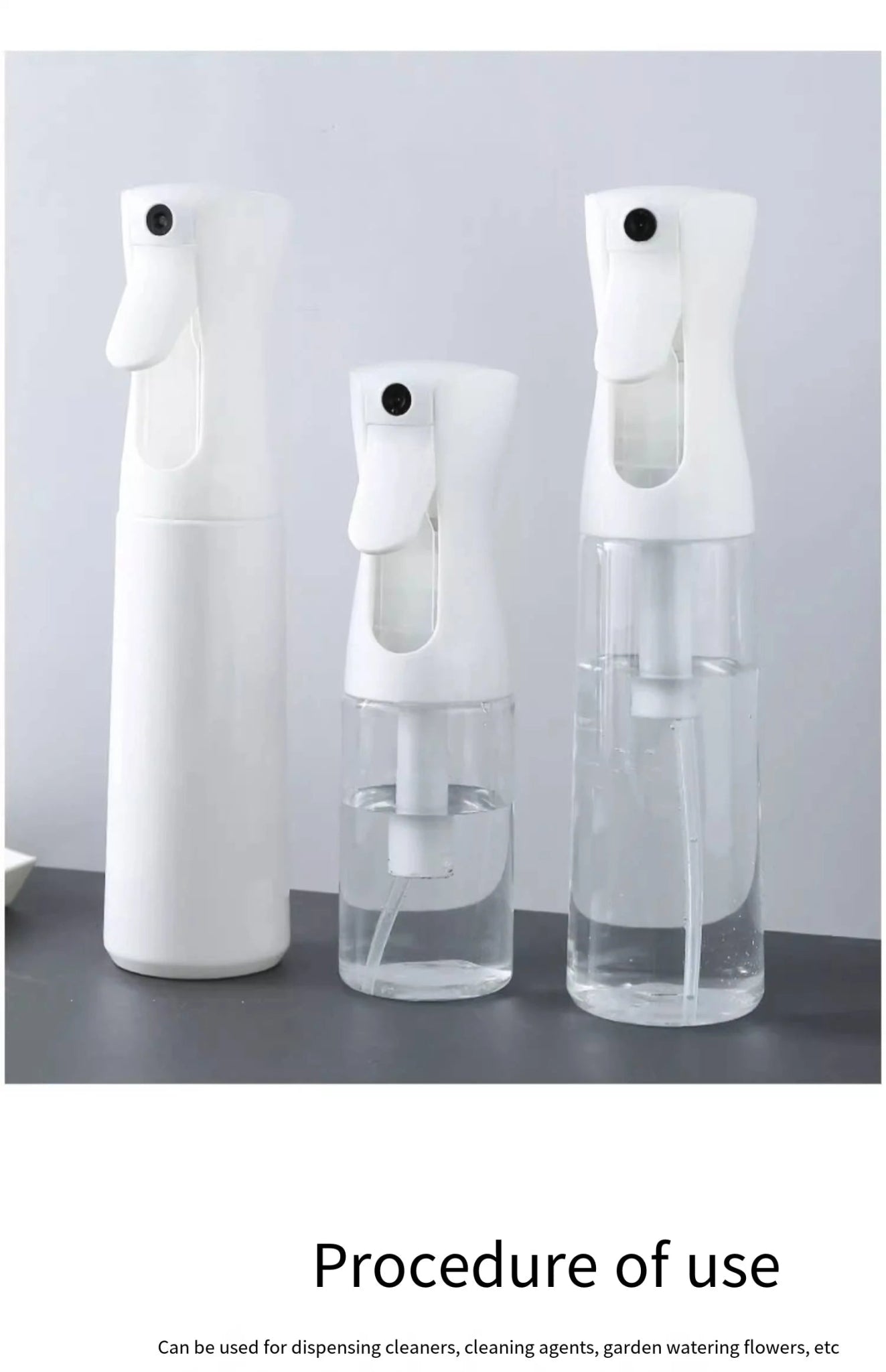 Spray bottle continuous high pressure water refill dilution fine mist atomizing spray bottle pressed refill water bottle size op - WAREHOUSE SHOP