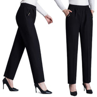 Spring And Autumn Middle - aged Mom Pants Straight - leg Trousers - WAREHOUSE SHOP