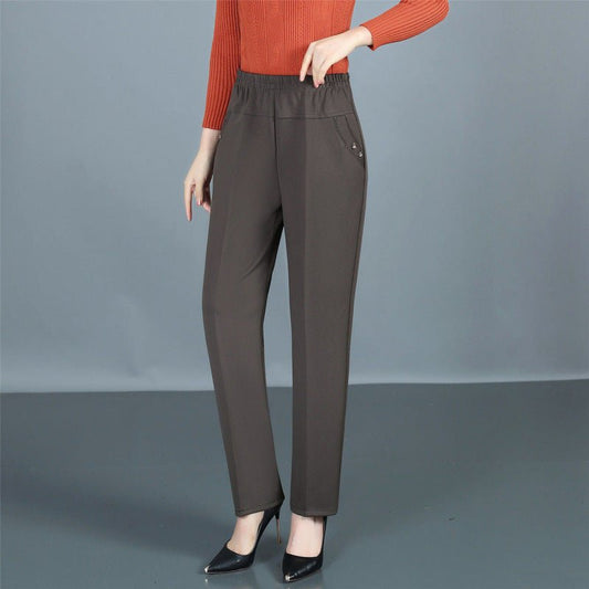 Spring And Autumn Middle - aged Mom Pants Straight - leg Trousers - WAREHOUSE SHOP