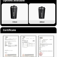 Stainless Steel Smart Coffee Tumbler Thermos Cup with Intelligent Temperature Display Portable Travel Mug 380ml 510ml - WAREHOUSE SHOP