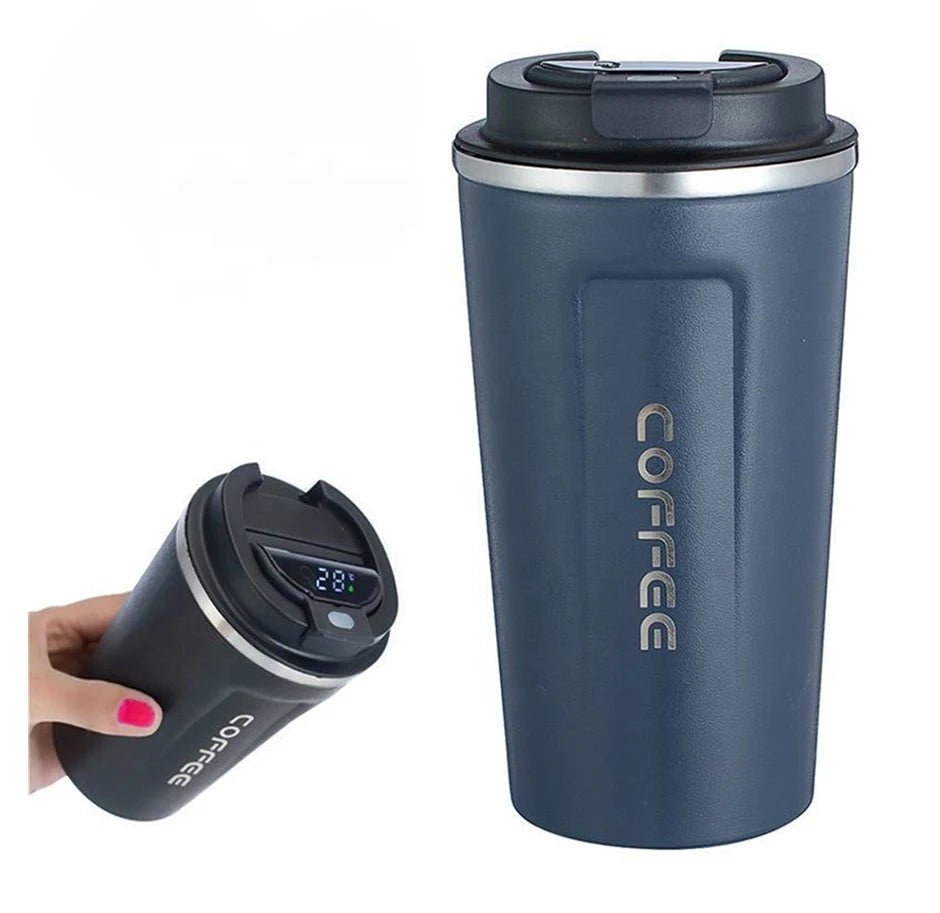 Stainless Steel Smart Coffee Tumbler Thermos Cup with Intelligent Temperature Display Portable Travel Mug 380ml 510ml - WAREHOUSE SHOP