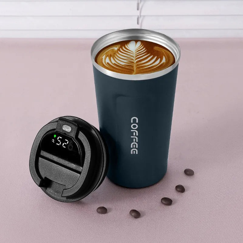 Stainless Steel Smart Coffee Tumbler Thermos Cup with Intelligent Temperature Display Portable Travel Mug 380ml 510ml - WAREHOUSE SHOP